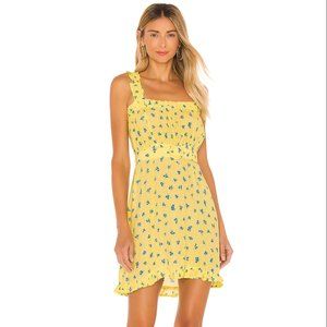 Faithfull the Brand Luda Lemon Mini Dress